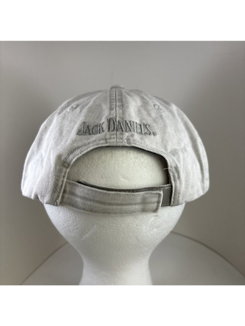 Jack Daniels Hat Cap Unisex Adjustable Full Back Gray Cotton Shadow stitching - Picture 3 of 5